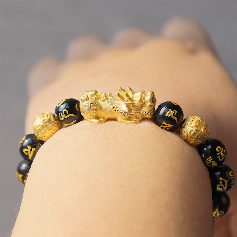 EverestArtStudios FengShui PiXiu Obsidian Wealth Bracelet
