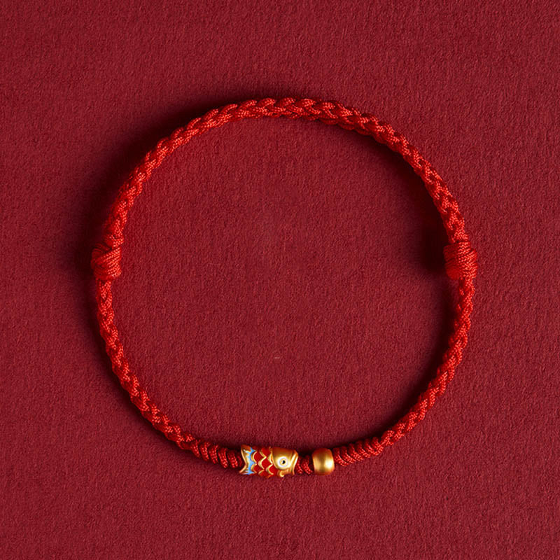 EverestArtStudios 925 Sterling Silver Handmade Koi Fish Wealth Success Braided Rope Bracelet