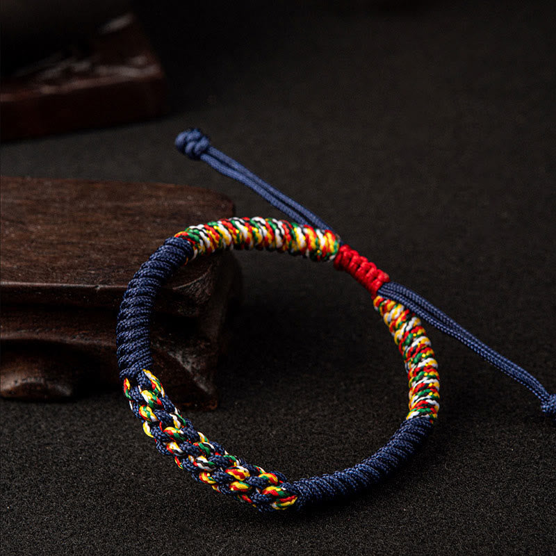 EverestArtstudios Tibetan Handmade Colorful King Kong Knot Luck Braid String Bracelet