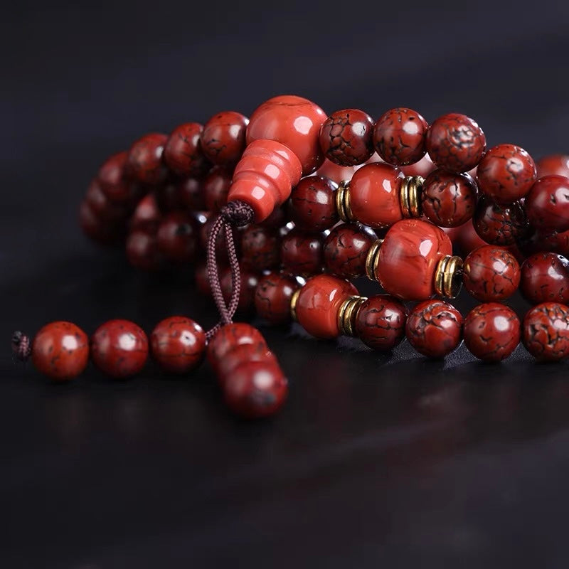 EverestArtStudios Natural Bodhi Seed Mala Necklace | 108 Beads Buddhist Prayer Beads | Multi-Wrap Bracelet & Meditation Necklace