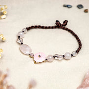 The Flower of Love Pink Crystal Soothing Anklet