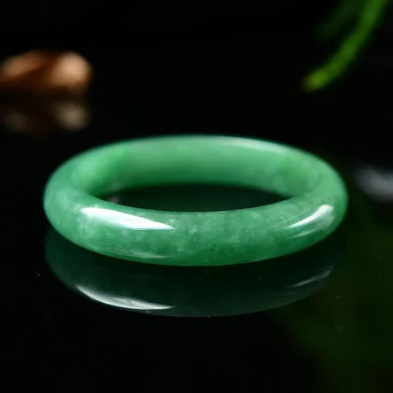 Buddha Stones Quartzite Jade Healing Abundance Protection Bracelet Bangle