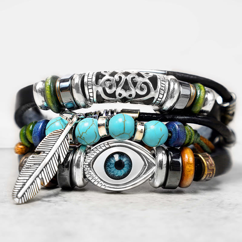EverestArtStudios Tibetan Turquoise Evil Eye Purification Bracelet