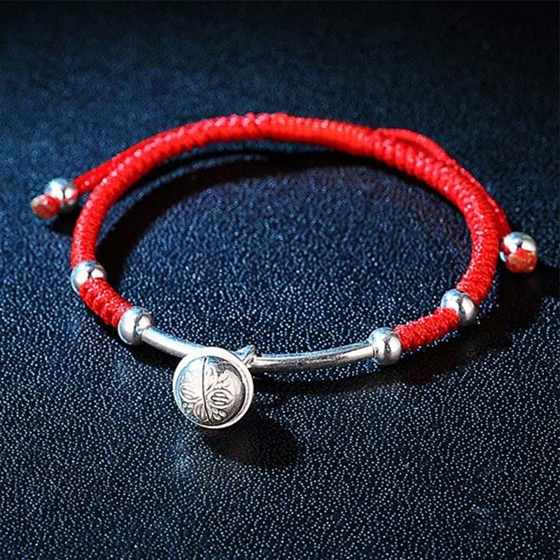 EverestArtstudios FengShui Lucky Red String Bell Bracelet