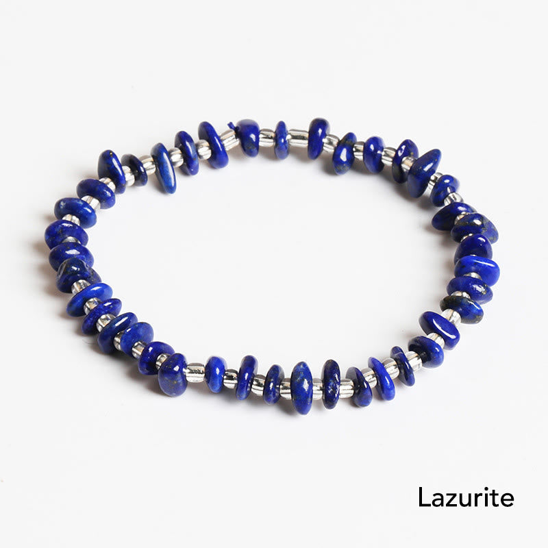 EverestArtstudios Natural Irregular Shape Stone Crystal Meditation Balance Bracelet