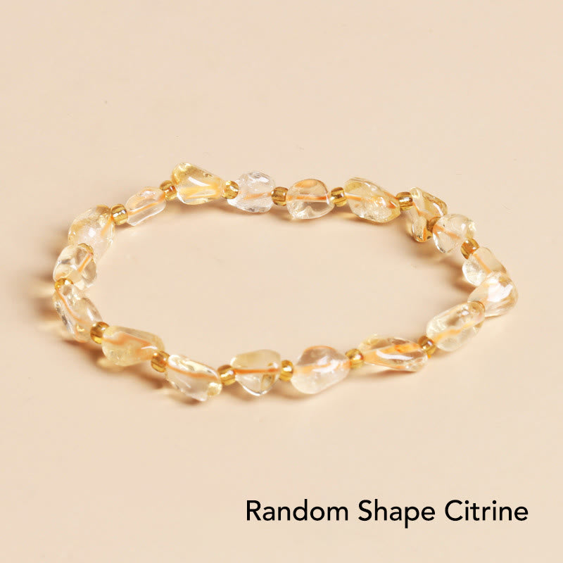 EverestArtstudios Natural Irregular Shape Stone Crystal Meditation Balance Bracelet