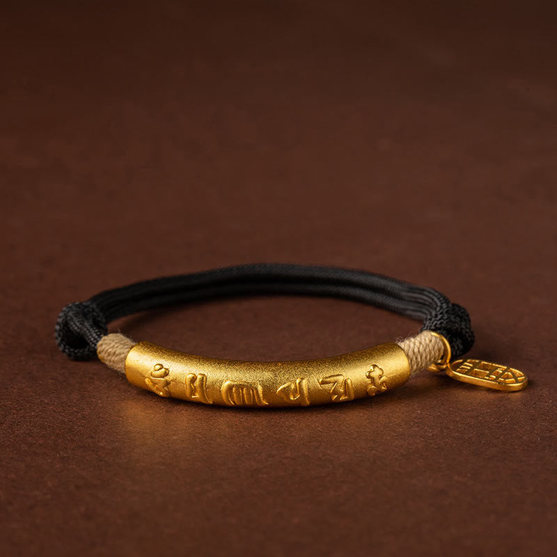 EverestArtstudios 999 Sterling Silver Tibet Handmade Om Mani Padme Hum Fu Character TopRank Character Luck Braided Bracelet