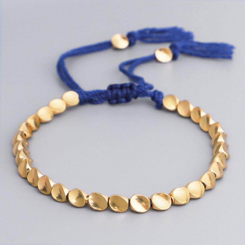 EverestArtStudios Tibetan Copper Beads Healing Luck Bracelet