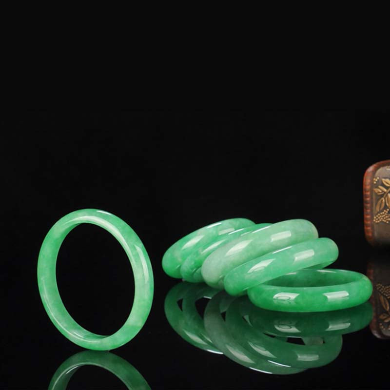 Buddha Stones Quartzite Jade Healing Abundance Protection Bracelet Bangle
