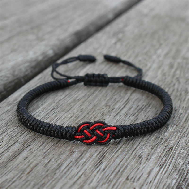 EverestArtstudios 2Pcs Tibetan Luck Chinese Knot Protection String Bracelet