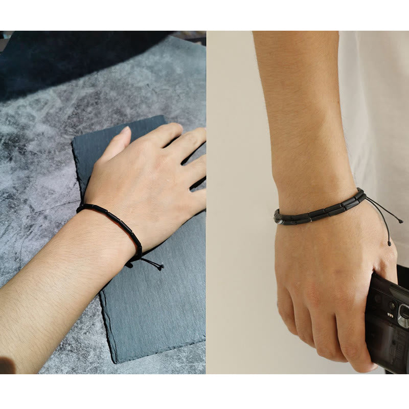 EverestArtStudios Black Onyx Bead Support Protection Bracelet