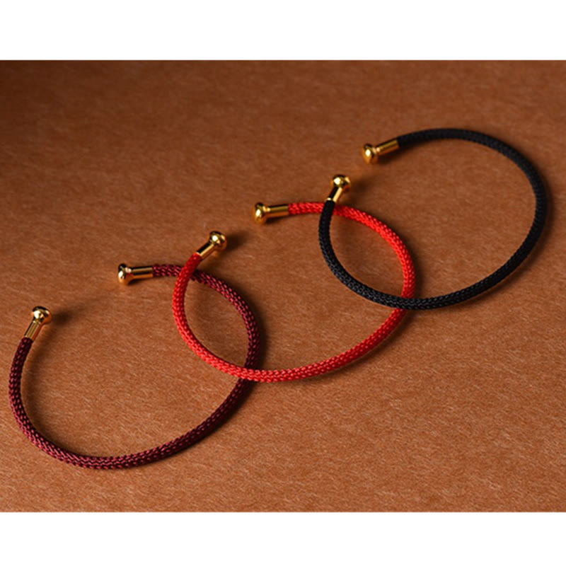 EverestArtstudios Simple Design Handmade Luck Braid String Cuff Bracelet