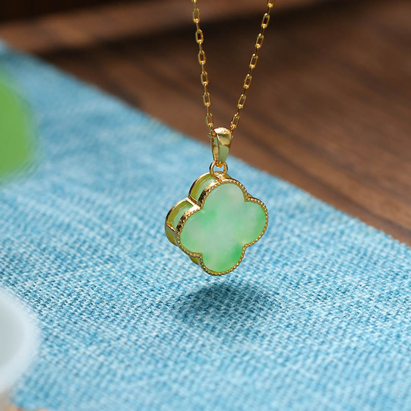 EverestArtstudios "May Luck and Joy Be With You" Jade Necklace Includes Gift Message Card
