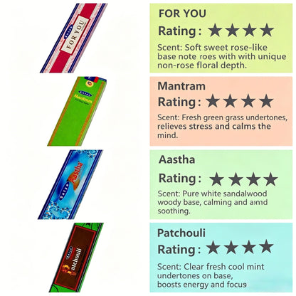 Authentic Nag Champa Sai Baba Incense | Natural Indian Sandalwood & Floral Aroma | 15g / 40g Packs | Meditation & Relaxation Incense Sticks