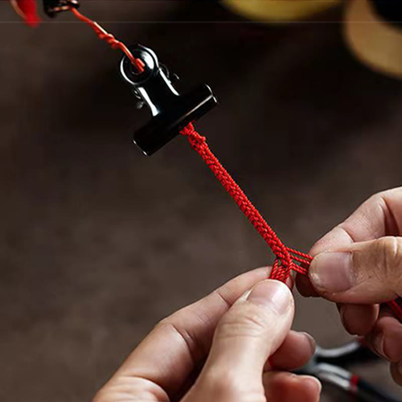 EverestArtstudios Handcrafted PiXiu Cinnabar Wealth Luck Braided Bracelet
