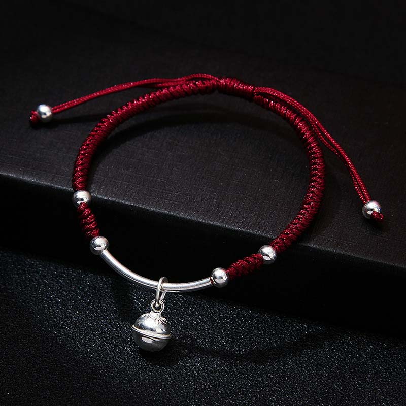 EverestArtstudios FengShui Lucky Red String Bell Bracelet