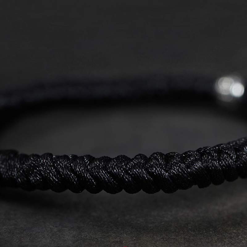 EverestArtstudios Silver Luck Koi Fish Braided String Bracelet