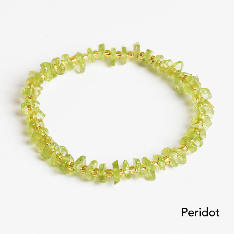 EverestArtstudios Natural Irregular Shape Stone Crystal Meditation Balance Bracelet