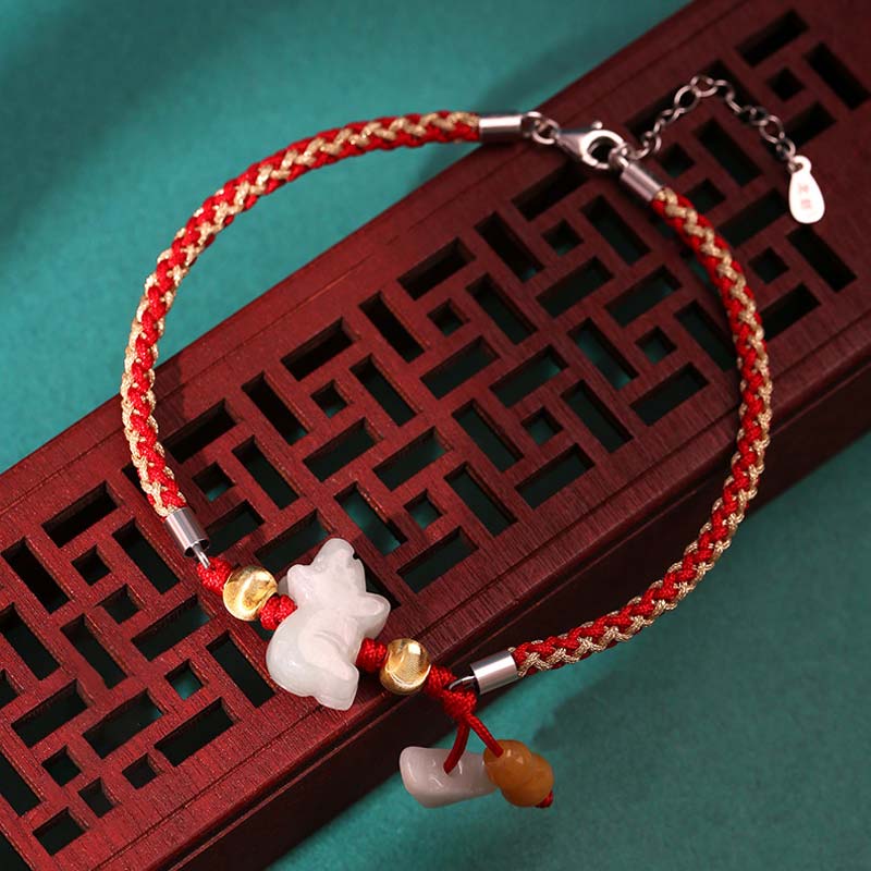 Pulsera tobillera jade zodiaco chino