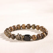 Buddha Stones Tibetan Green Sandalwood Crystal Soothing Peace Bracelet