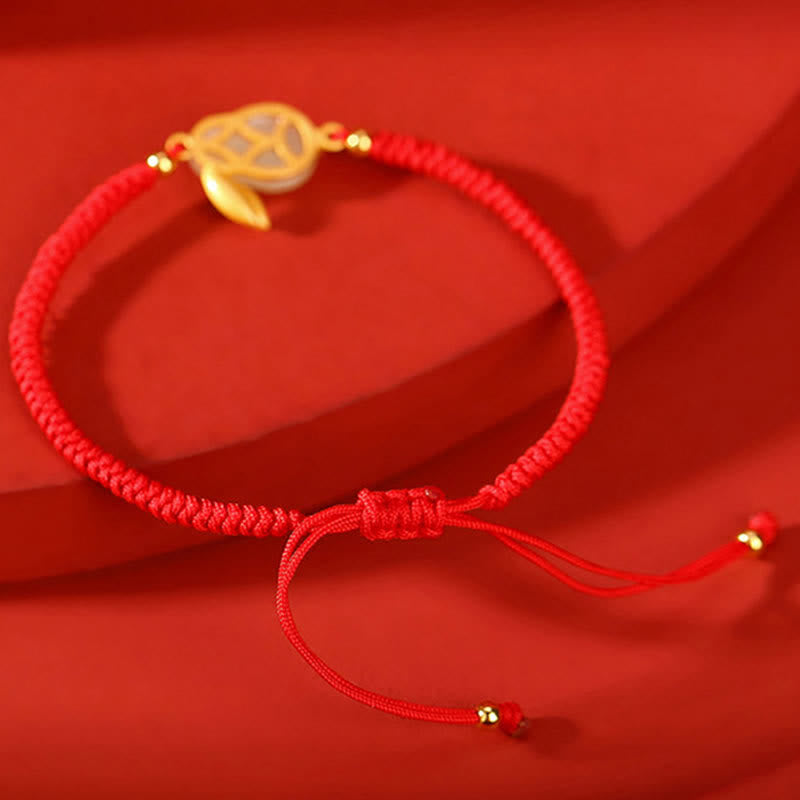 EverestArtstudios 925 Sterling Silver Year of the Rabbit Hetian White Jade Luck Red String Protection Bracelet
