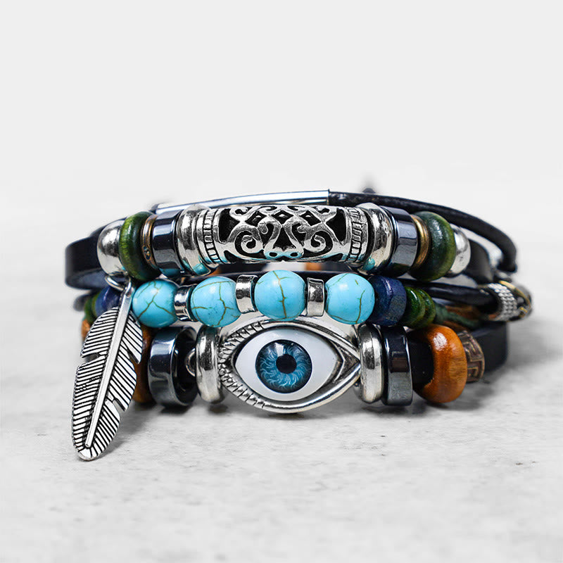 EverestArtStudios Tibetan Turquoise Evil Eye Purification Bracelet