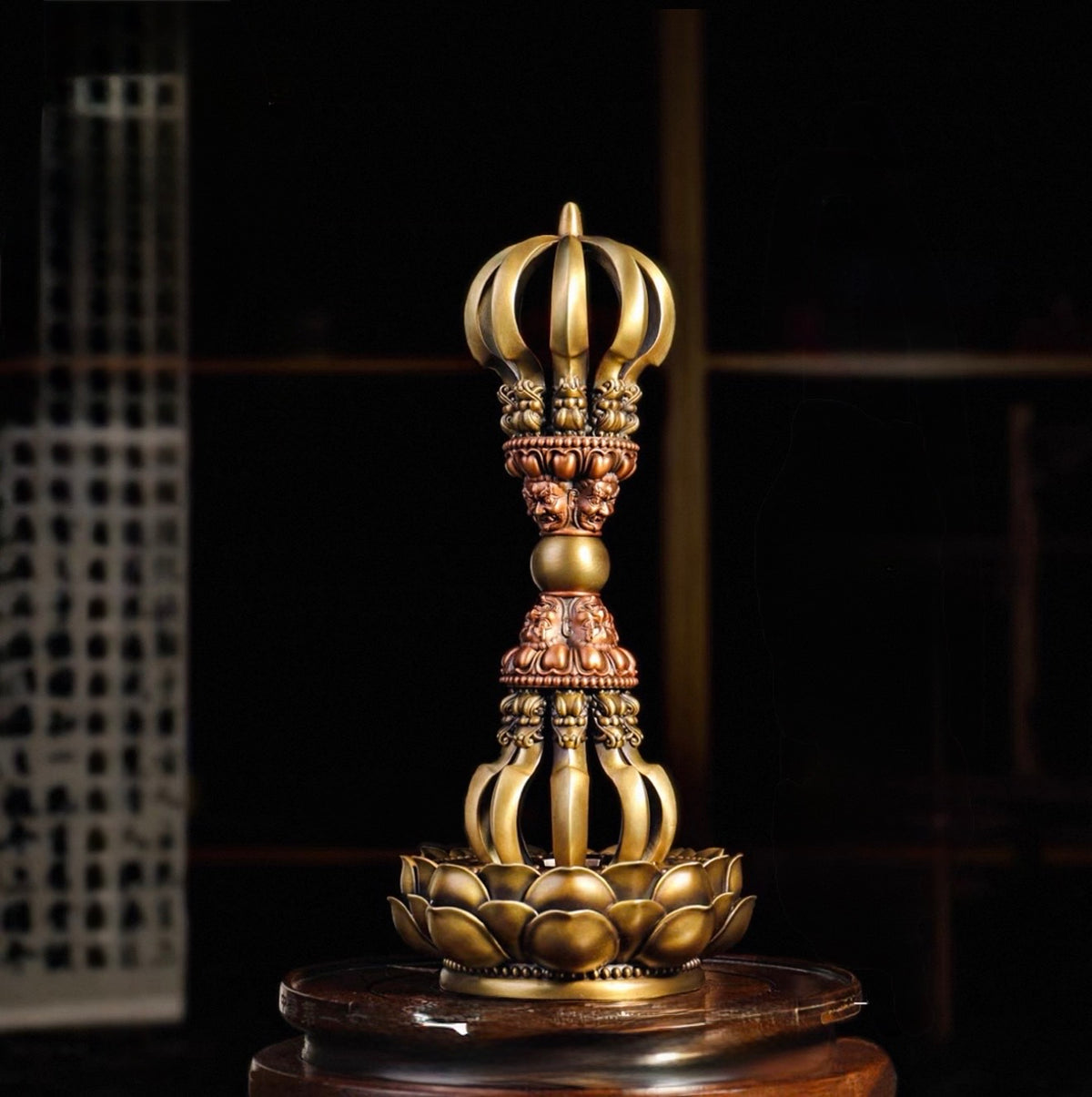 Handcrafted Vajra Nepalese Dorje Brass Handmade Tibetan Style gift Tibetan Sacred Buddhist Ritual