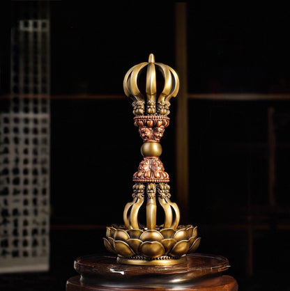 Handcrafted Vajra Nepalese Dorje Brass Handmade Tibetan Style gift Tibetan Sacred Buddhist Ritual