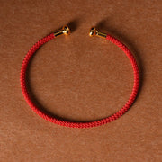 EverestArtstudios Simple Design Handmade Luck Braid String Cuff Bracelet