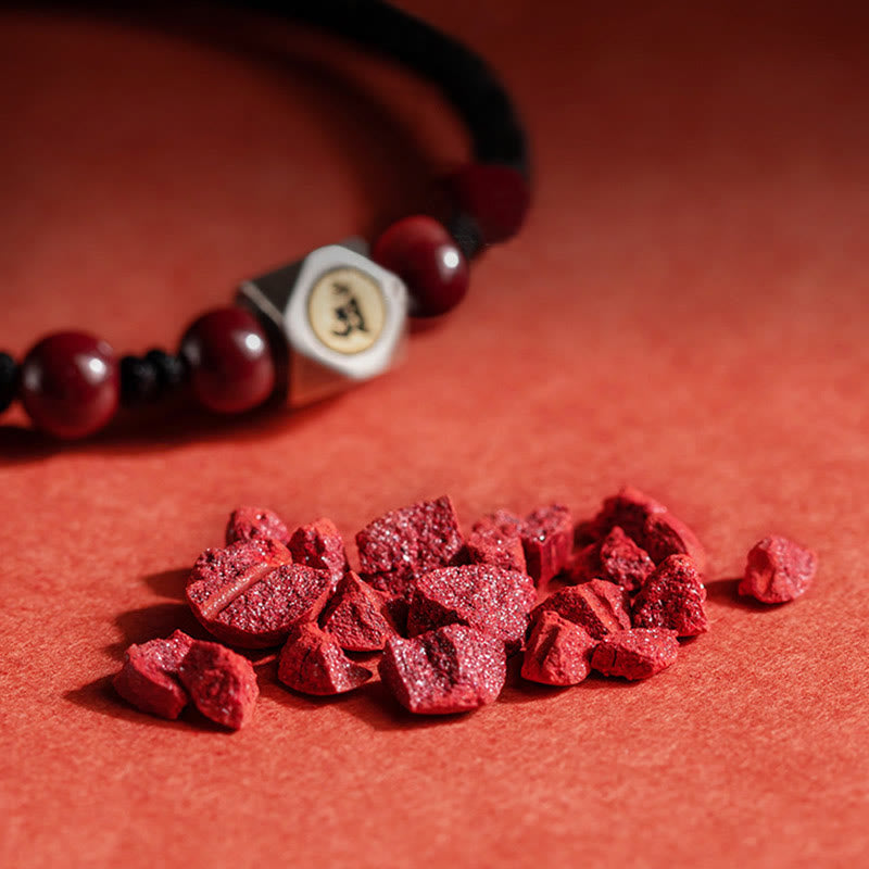 Buddha Stones 925 Sterling Silver Chinese Zodiac Cinnabar Calm Bracelet