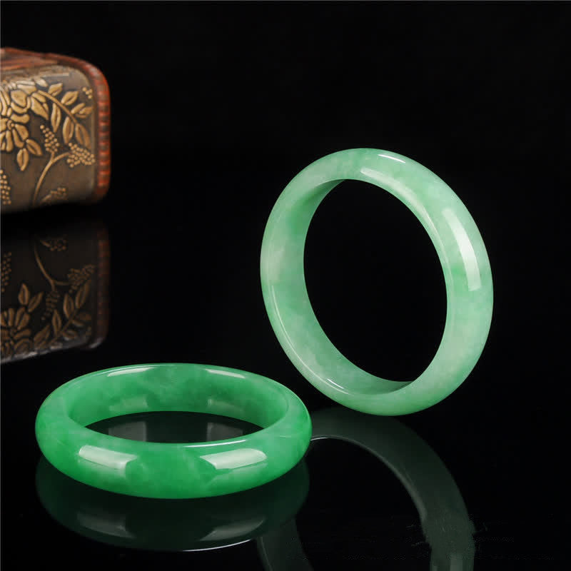Buddha Stones Quartzite Jade Healing Abundance Protection Bracelet Bangle