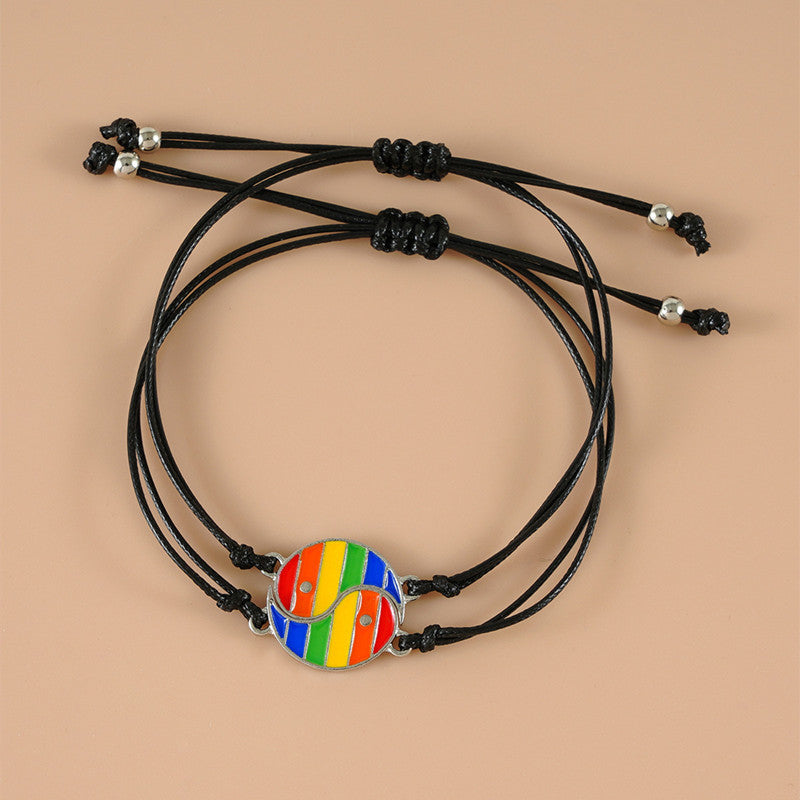 EverestArtStudios 2pcs Yin Yang Hematite Couple Bracelet