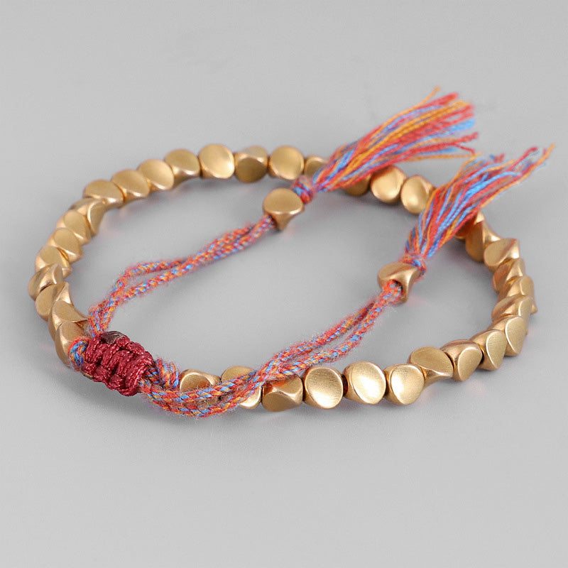 EverestArtStudios Tibetan Copper Beads Healing Luck Bracelet