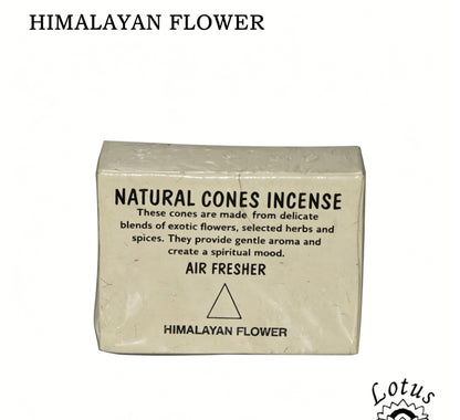 EverestArtStudios Natural Handmade Nepalese Cone Incense – Lotus Himalayan Incense Cones with Ceramic Holder, Meditation & Yoga Aromatherapy, Sandalwood, Night Queen & Floral Scents