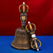 Handcrafted Silver Tibetan Bell & Dorje Set Buddhist Meditation Decor