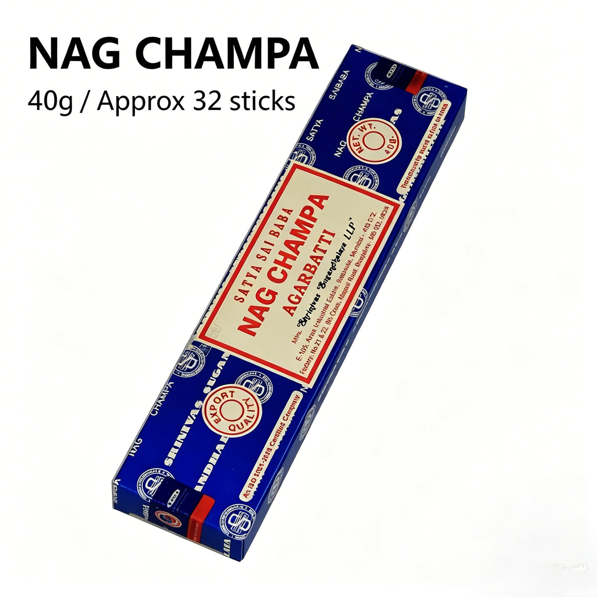 Authentic Nag Champa Sai Baba Incense | Natural Indian Sandalwood & Floral Aroma | 15g / 40g Packs | Meditation & Relaxation Incense Sticks