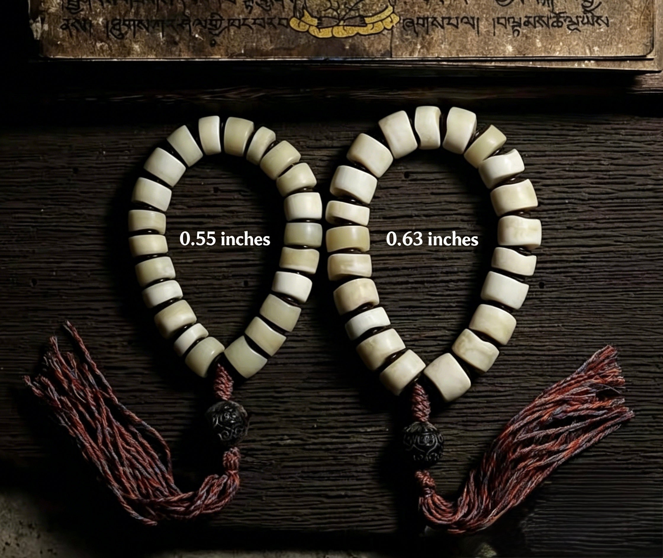 EverestArtStudios Natural Yak Bone Bracelet – Tibetan Style Bone Bead Bracelet – Organic Freeform Mala Bracelet – Handmade Unisex Spiritual Jewelry – Meditation Gift