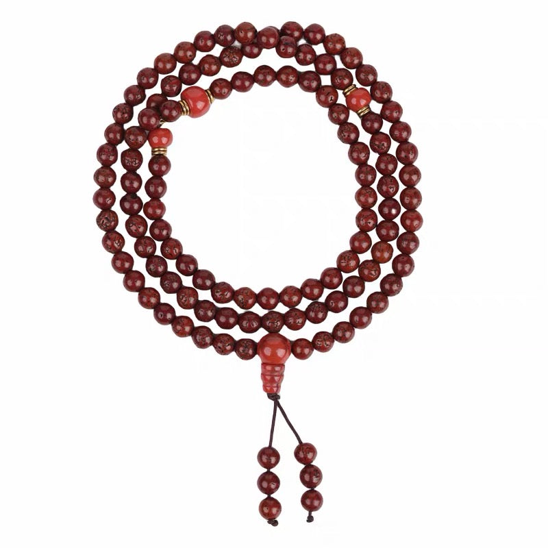 EverestArtStudios Natural Bodhi Seed Mala Necklace | 108 Beads Buddhist Prayer Beads | Multi-Wrap Bracelet & Meditation Necklace