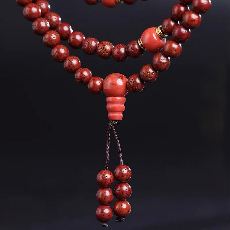 EverestArtStudios Natural Bodhi Seed Mala Necklace | 108 Beads Buddhist Prayer Beads | Multi-Wrap Bracelet & Meditation Necklace