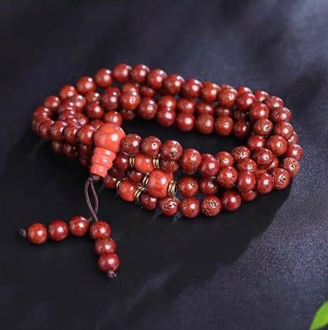 EverestArtStudios Natural Bodhi Seed Mala Necklace | 108 Beads Buddhist Prayer Beads | Multi-Wrap Bracelet & Meditation Necklace