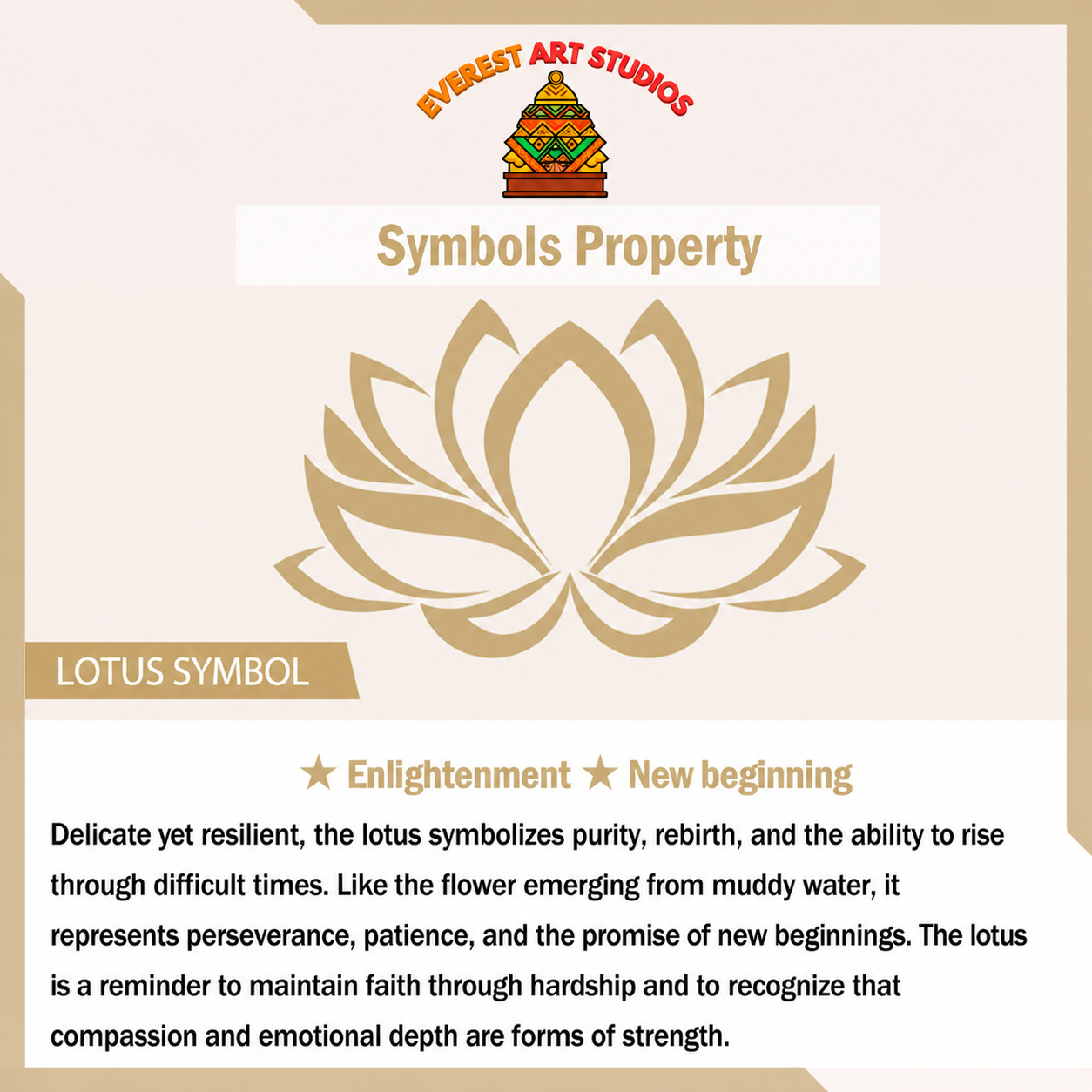 Lotus symbol meaning by Everest Art Studios