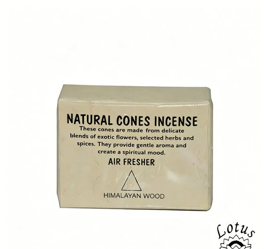 EverestArtStudios Natural Handmade Nepalese Cone Incense – Lotus Himalayan Incense Cones with Ceramic Holder, Meditation & Yoga Aromatherapy, Sandalwood, Night Queen & Floral Scents