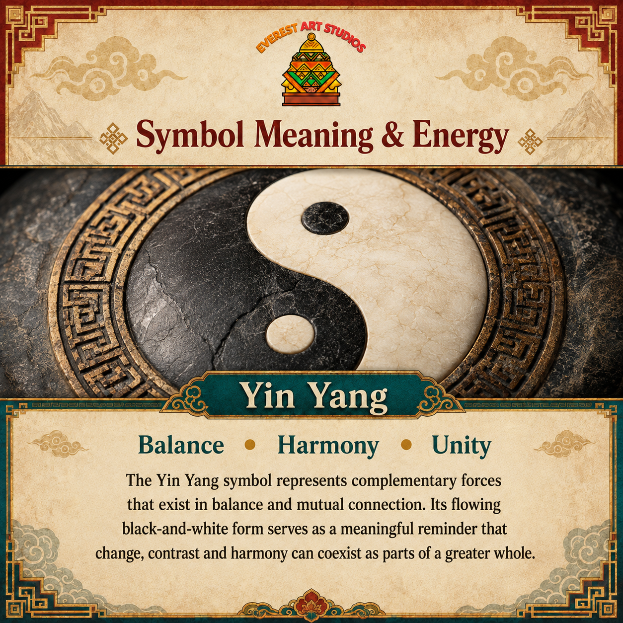 Everest Art Studios yin yang information graphic