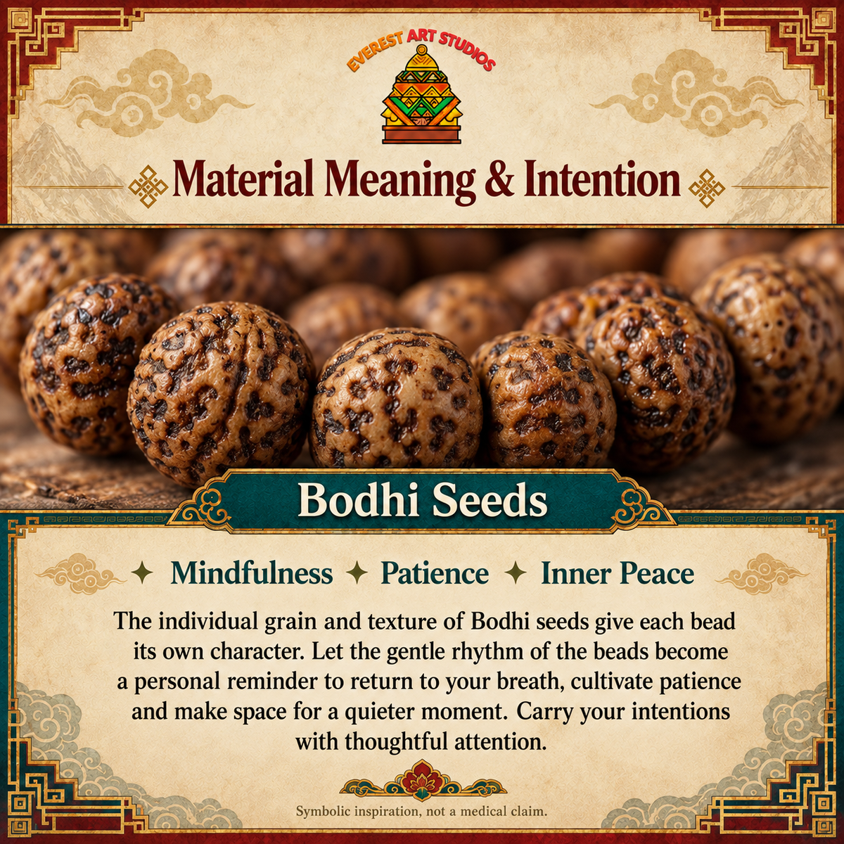 EverestArtstudios Bodhi Seeds — Material Meaning and Intention