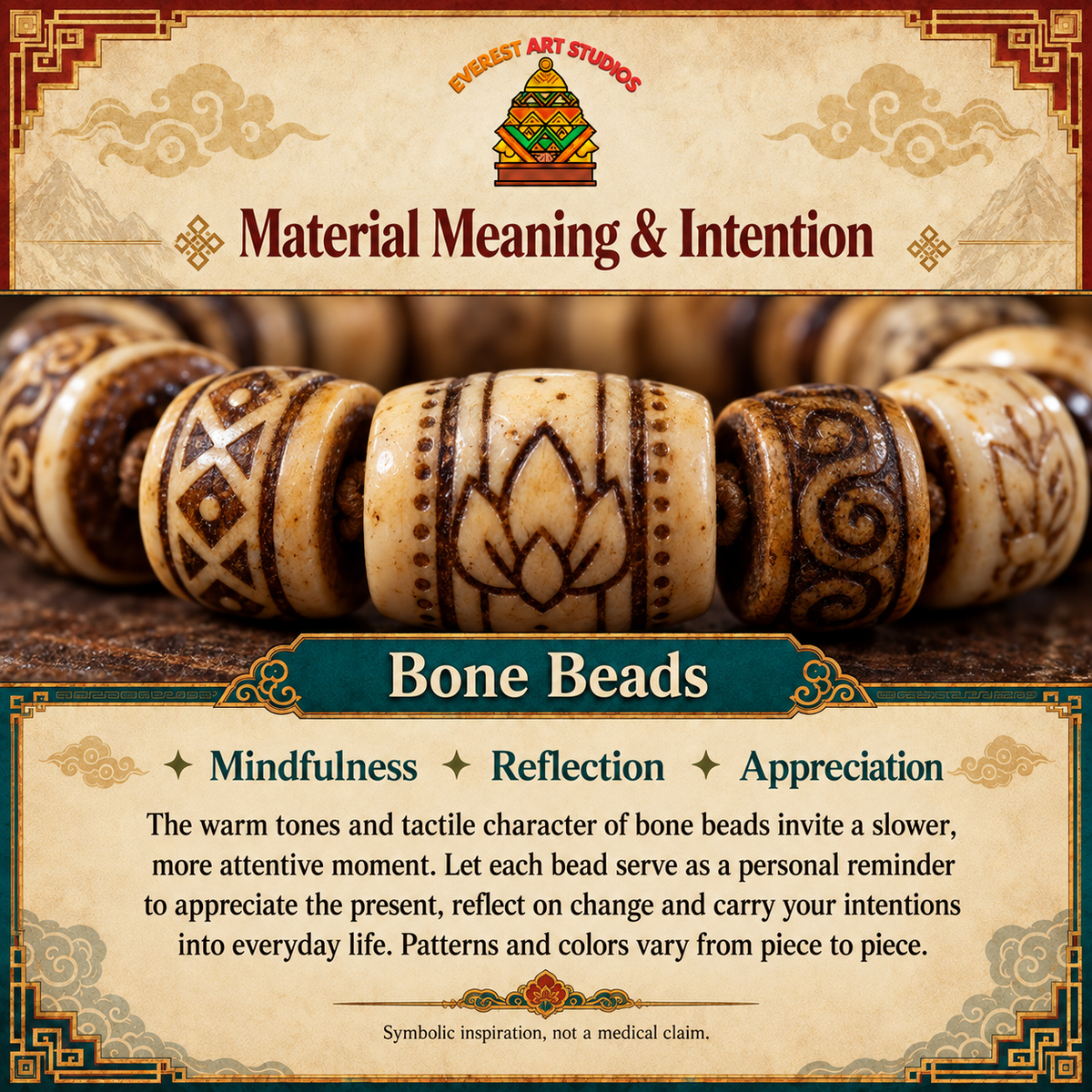 EverestArtstudios Bone Beads — Material Meaning and Intention