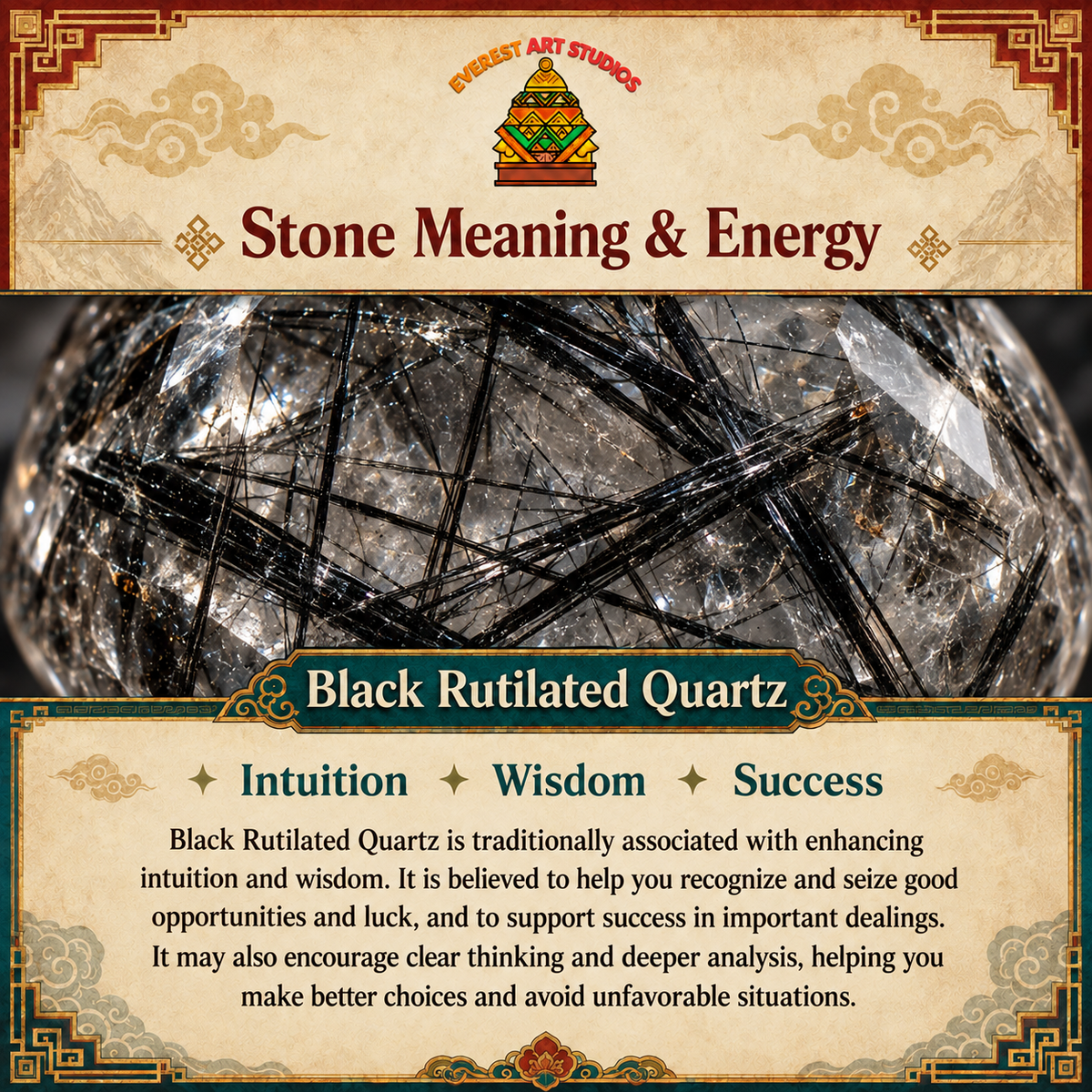 EverestArtstudios Black Rutilated Quartz
