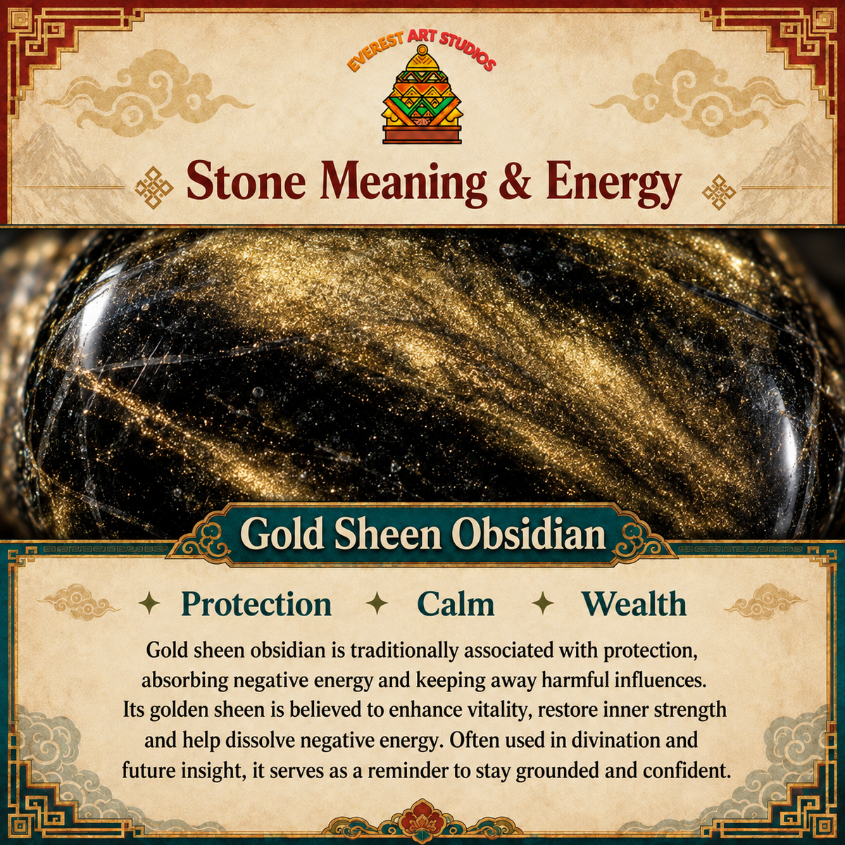 EverestArtstudios Gold Sheen Obsidian