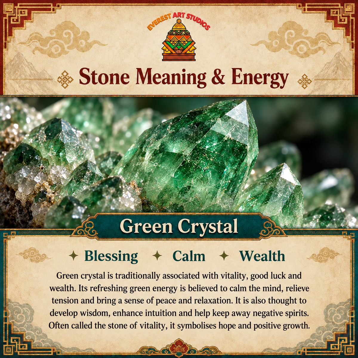 EverestArtstudios Green Crystal