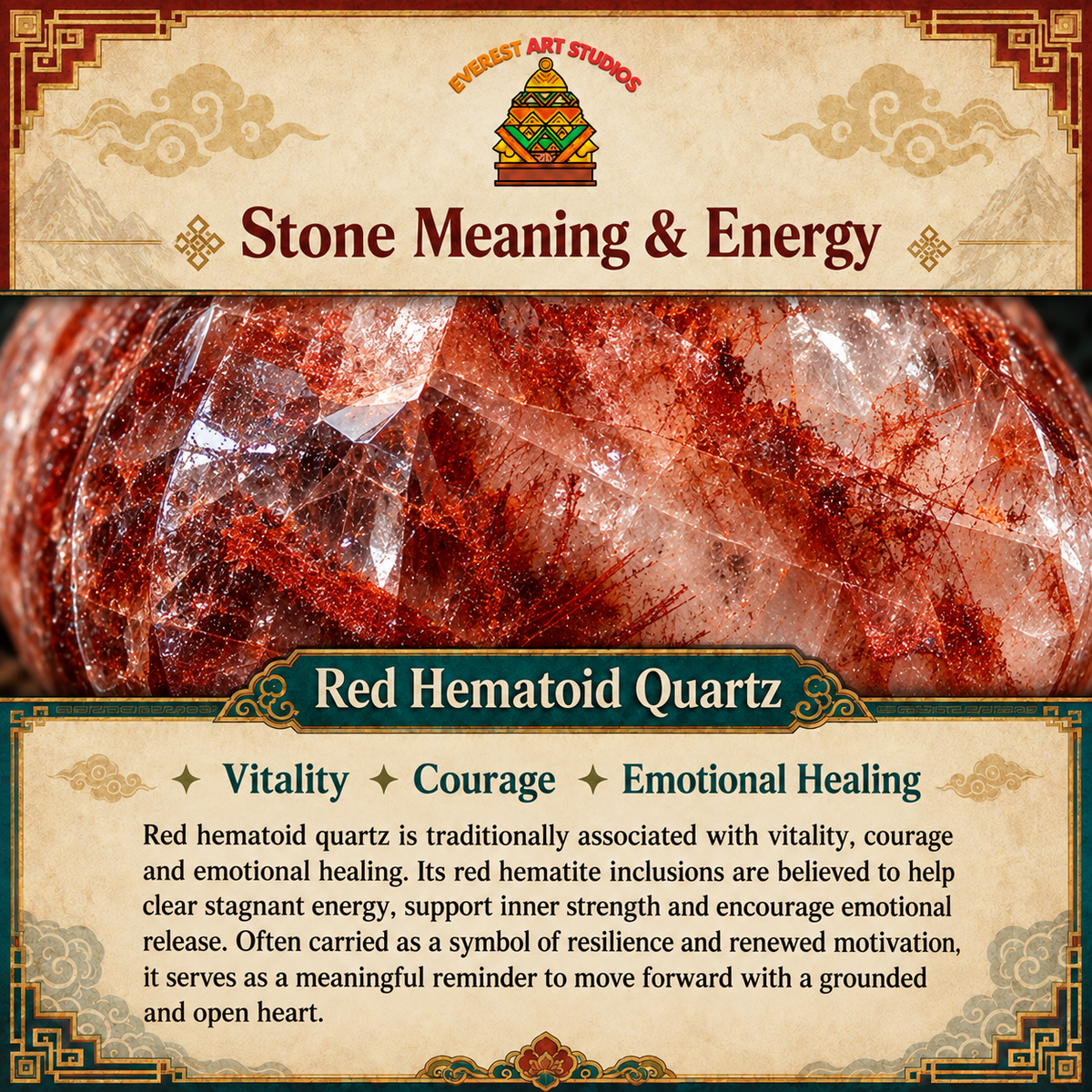 EverestArtstudios Red Hematoid Quartz