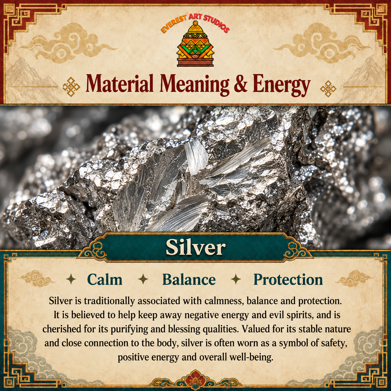 EverestArtstudios Silver Meaning and Energy